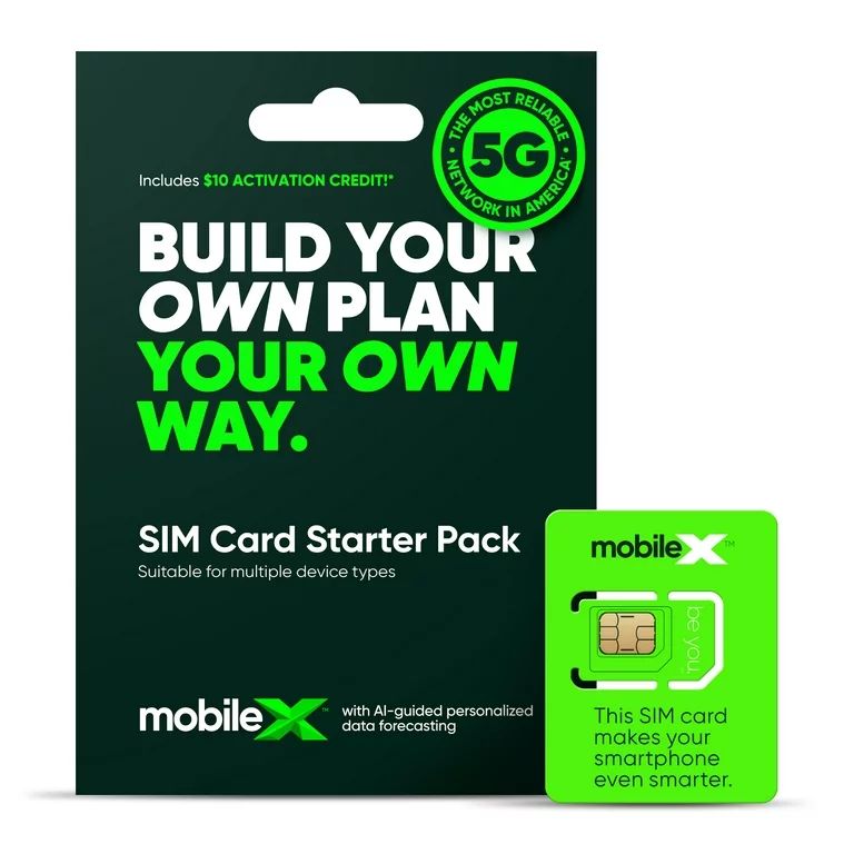 MobileX SIM Card Starter Kit - Prepaid XL | Walmart (US)