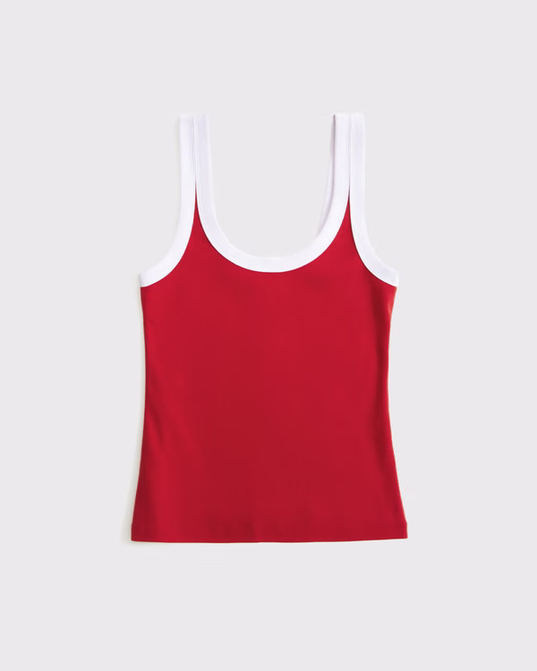 Women's Vintage Rib Tuckable Scoopneck Tank | Women's Tops | Abercrombie.com | Abercrombie & Fitch (US)