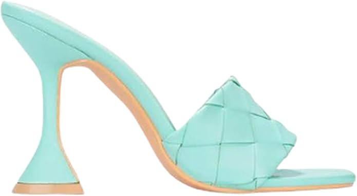 Open Toe Mule Heels Slip On Sandals For Women | Amazon (US)