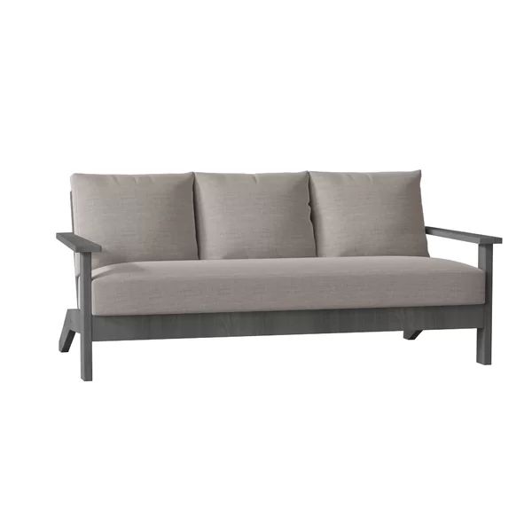 Ashland Teak Patio Sofa with Cushions | Wayfair North America