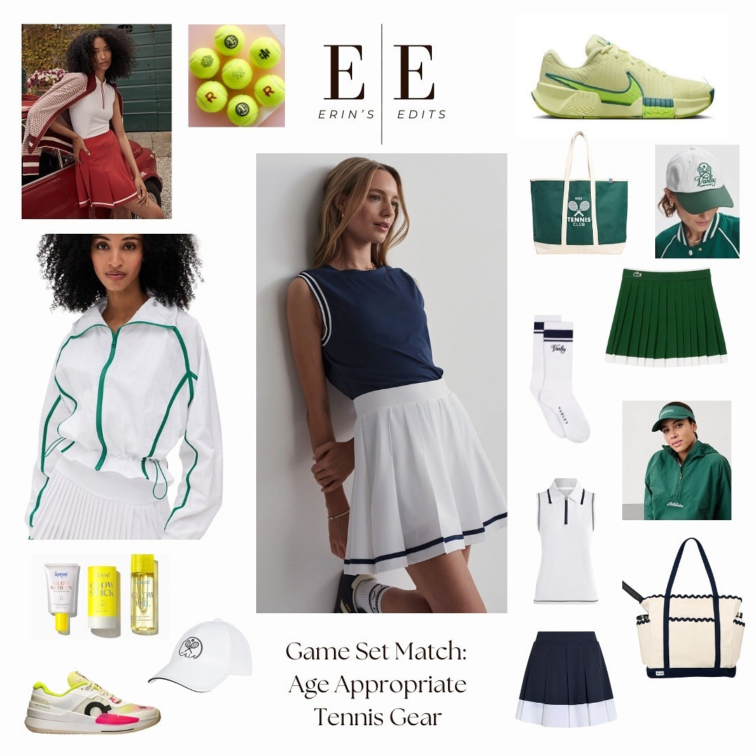 This week in Erin’s Edits I delve into the preppy world of tennis gear. 

I recently started taking lessons alongside my daughter and a few other parents in our neighborhood and I am really enjoying it so far! It’s so nice to get outside, sweat and be social with friends whilst learning a new skill.

Luckily tennis is also having a fashion resurgence at the moment and there are some great options for women like me that are 40+ 

Check out my ‘age appropriate’ tennis gear round up this week in Erin’s edits. All picks on shop LTK are from target 🎯 so budget friendly and good quality!

#tenniscore #preppytrend #tennisclothes #fashiontrends #erinsedits #wardrobeconsultant #florida #naplesfl

#LTKActive #LTKOver40 #LTKFindsUnder50