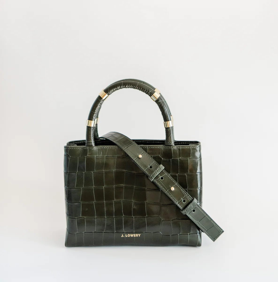 J. LOWERY WILLIAM Mini Tote | Green Croc | J. LOWERY