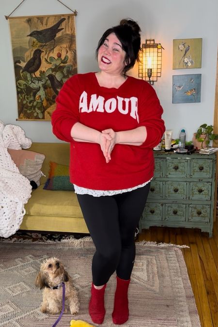 Plus size from home outfit! What I wear when I know I’m going to be sitting in front of my computer all day. I want to be comfy & warm, but I still want to feel cute. Here’s the look!

#LTKplussize