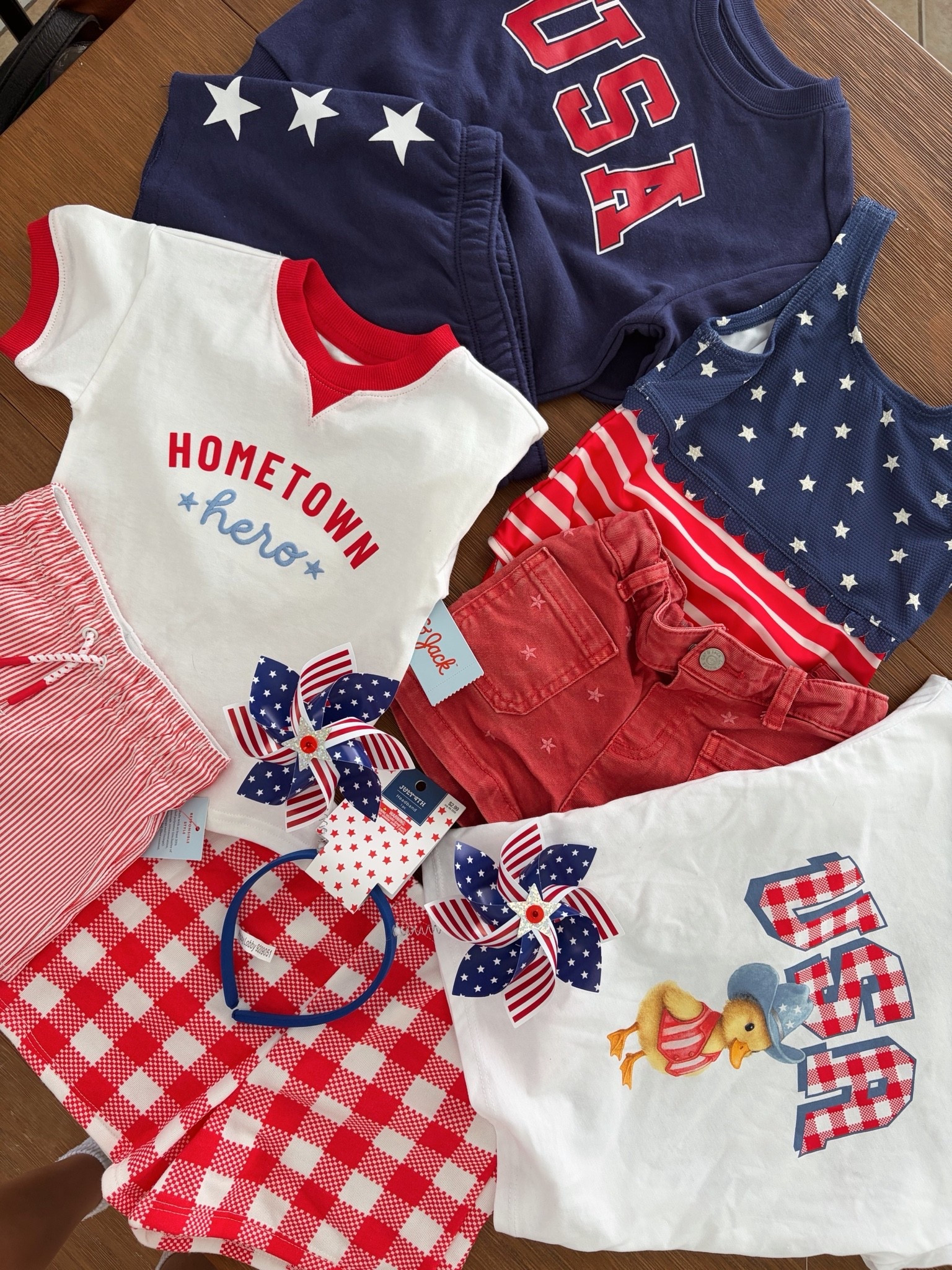 Everything my kids are wearing for the 4th of July celebrations!! 

We have a splash party, where they’ll wear their bathing suits and then change into something more cozy for fireworks afterward! 🇺🇸🎆

Found some headbands & nail stickers at Hobby Lobby, linking similar from Amazon!

#LTKKids #LTKootd #LTKSeasonal