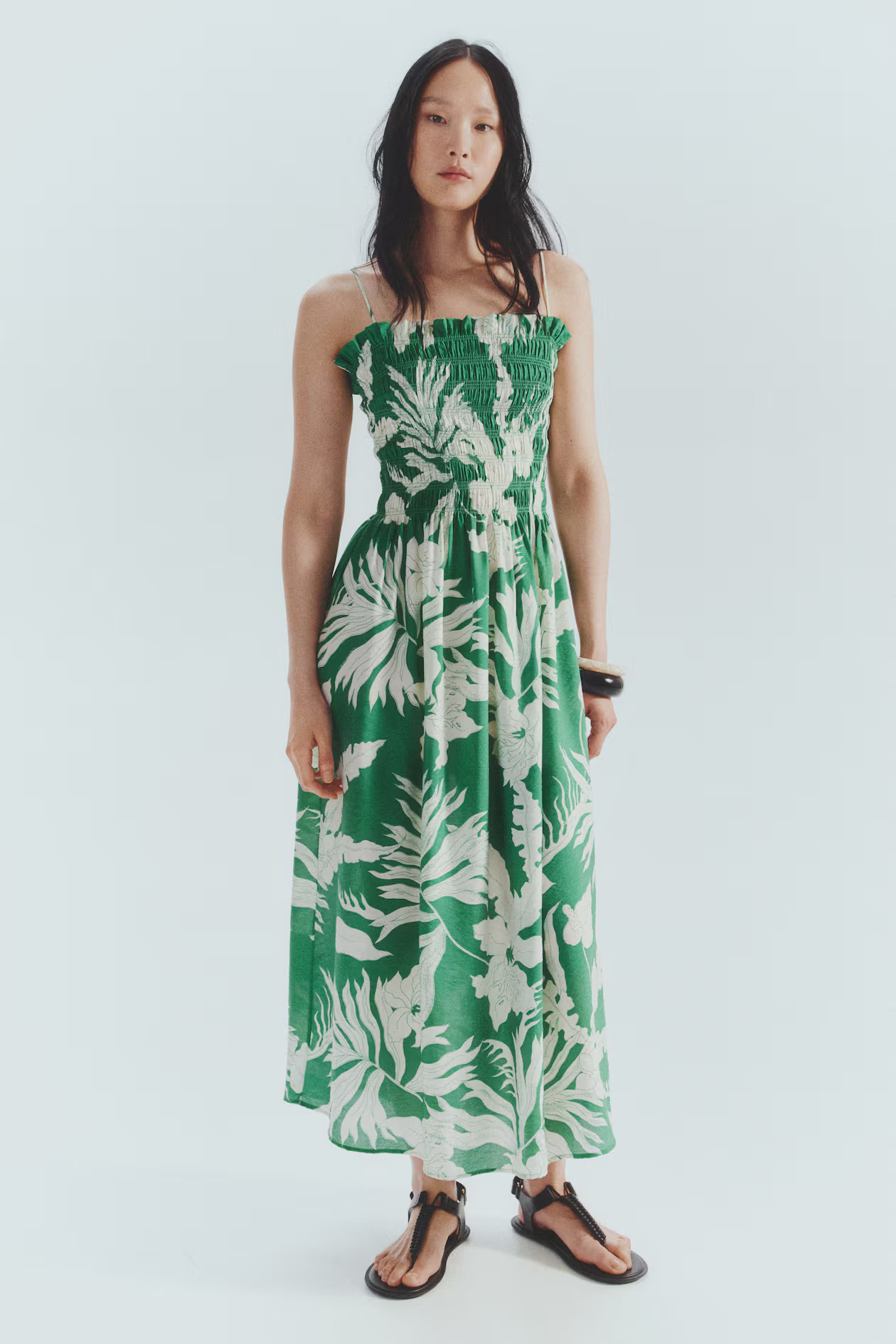 Smocked-Bodice Strappy Dress | H&M (US + CA)