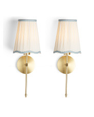 2pk 8x7x19.6 Scalloped Shade Rechargeable Wall Sconces | Marshalls