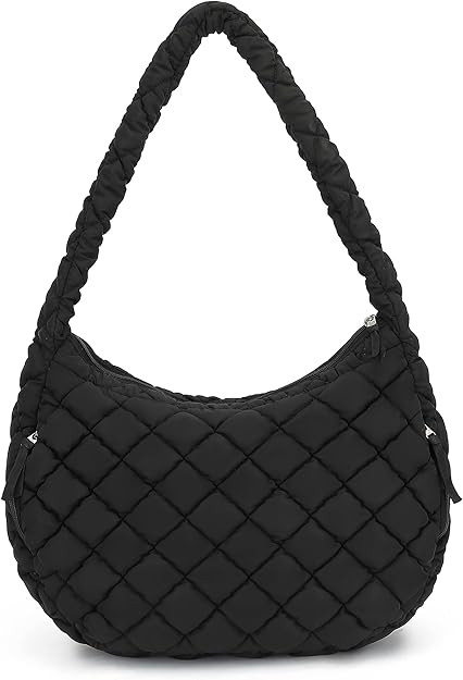 Tote Bag for Women, Large Puffer Bag and Work Bags with Zipper, Quilted Tote Bag for Travel, Dail... | Amazon (US)
