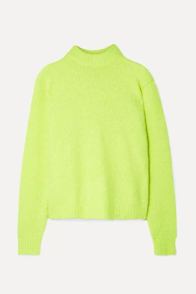 Tibi - Cozette Neon Alpaca-blend Sweater - Bright yellow | NET-A-PORTER (US)