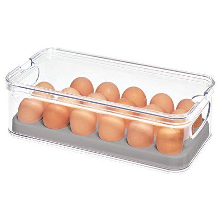 iDesign Crisp Plastic Refrigerator and Pantry Egg Bin, Modular Stacking Food Storage Box for Free... | Walmart (US)