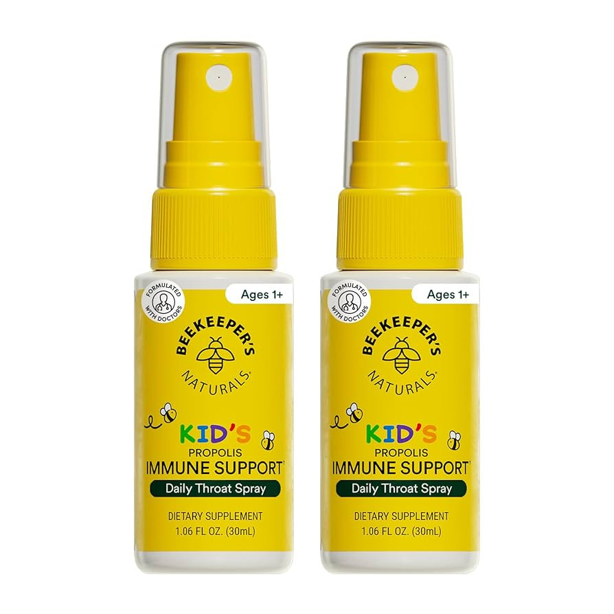 Beekeeper's Naturals Kids Propolis Throat Spray 95% Bee Propolis Extract - Natural Immune Support... | Amazon (US)