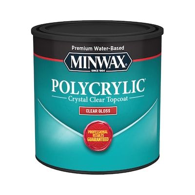 Minwax Polycrylic Clear Gloss Water-based Polyurethane (Half-Pint) | Lowe's