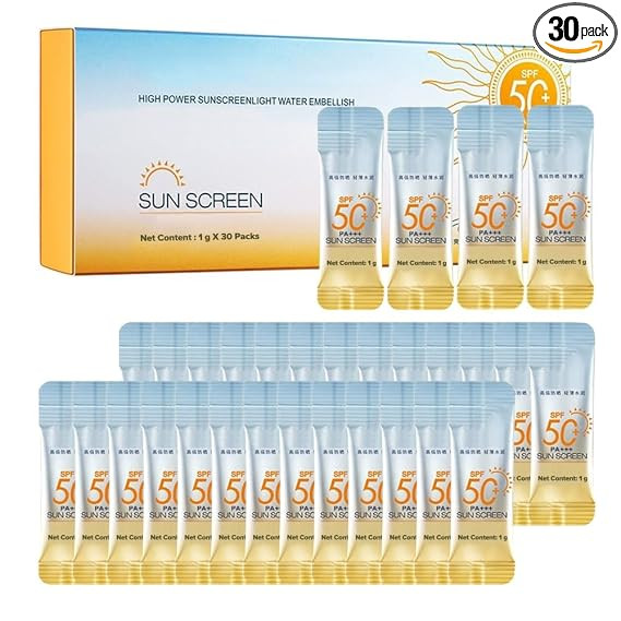 30PCS Travel-Size SPF 50+ PA++++ Mini Sunscreen – Lightweight, Non-Greasy, Water-Resistant Bulk... | Amazon (US)