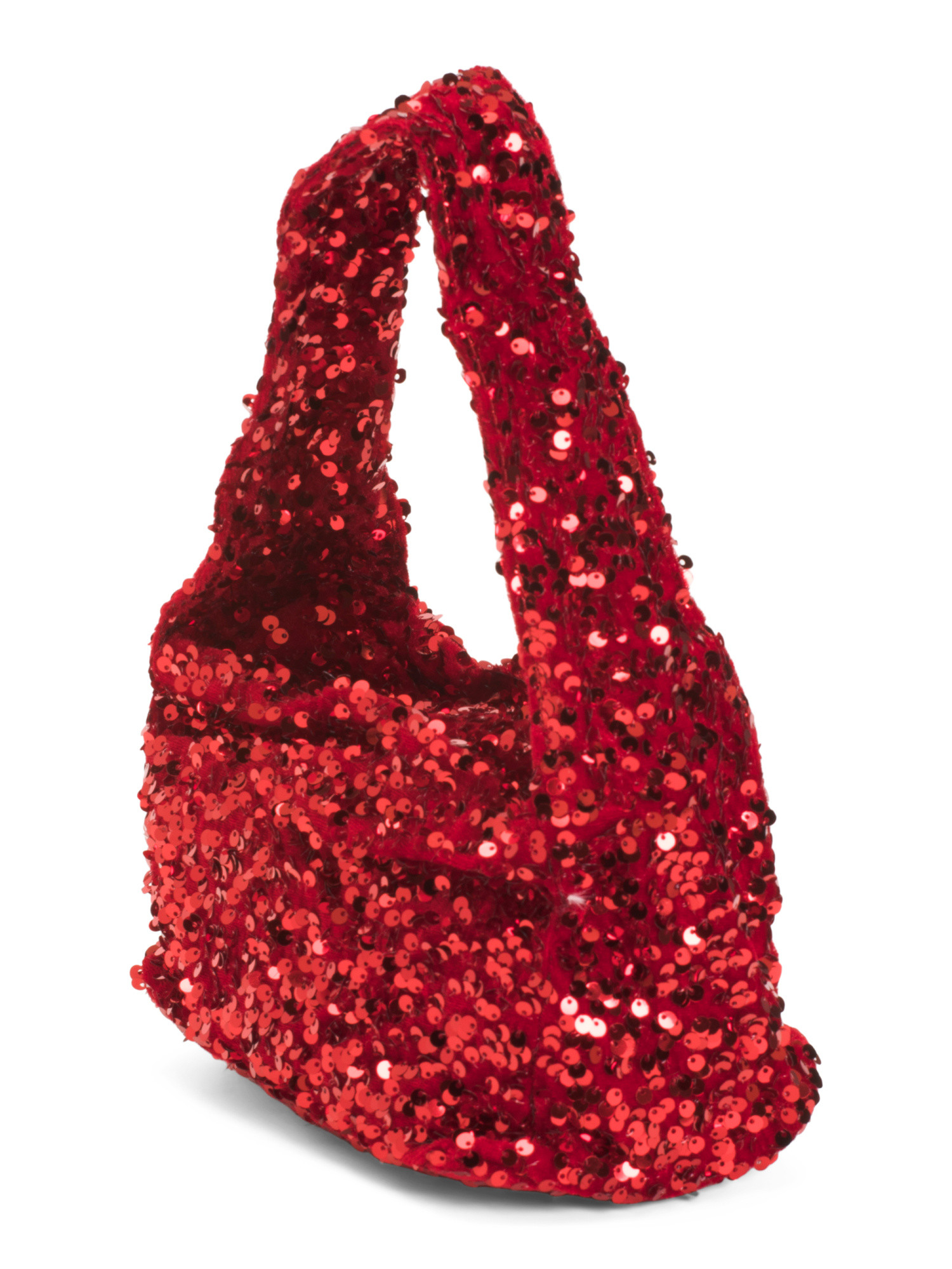 Fuzzy Beaded Sequin Scrunchie Strap Bag | TJ Maxx