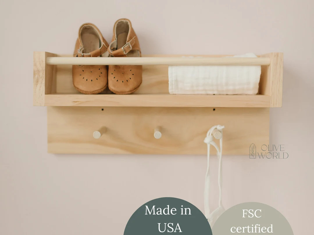 Kids Shelves - Nursery Wall Shelves - Nursery Bookcase - Kids Wall Shelf - Book Storage - Storage... | Etsy (US)