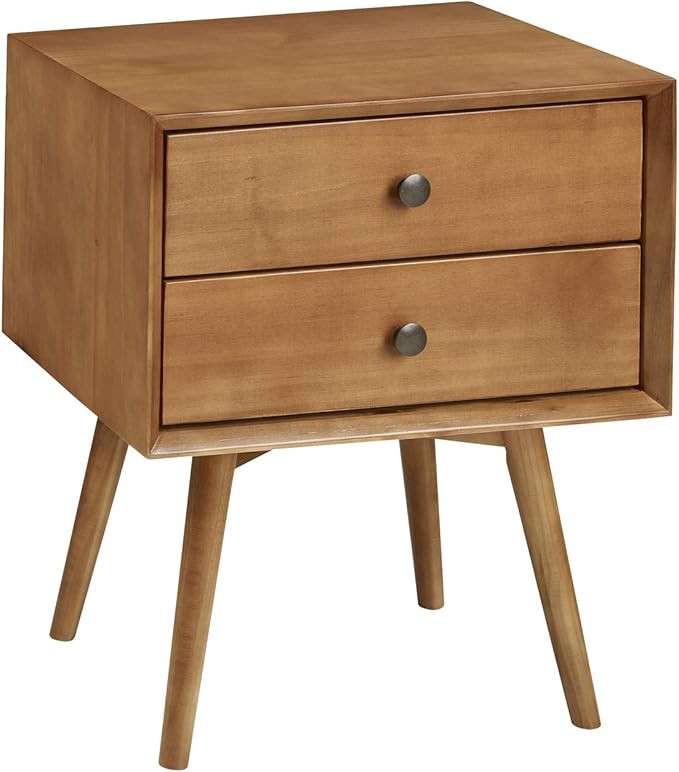 Walker Edison Mid Century Modern Wood Nightstand Side Table Bedroom Storage Drawer Bedside End Ta... | Amazon (US)