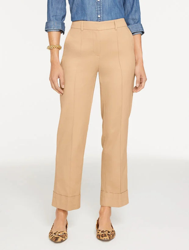 Straight Ankle Twill Pants | Talbots