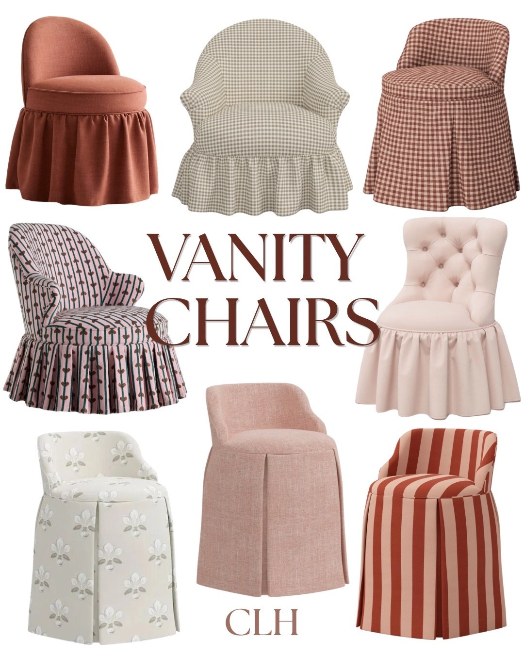 Remaining chairs - One Kings Lane & Chairish

Round skirted chair, vanity chair with skirt, upholstered vanity chair, skirted vanity chair, chair with skirt, upholstered stool, upholstered stool for living room, skirted chair for living room, skirted chair for vanity, skirted stool for vanity, skirted stool for living room, circular ottoman, pouf ottoman, ottoman for chair, footrest ottoman, small ottoman, round ottoman

#LTKgrwm #LTKHome #LTKselfcare