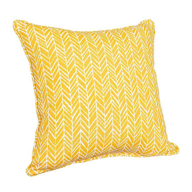 Yellow Herringbone Pillow | Kirkland's Home