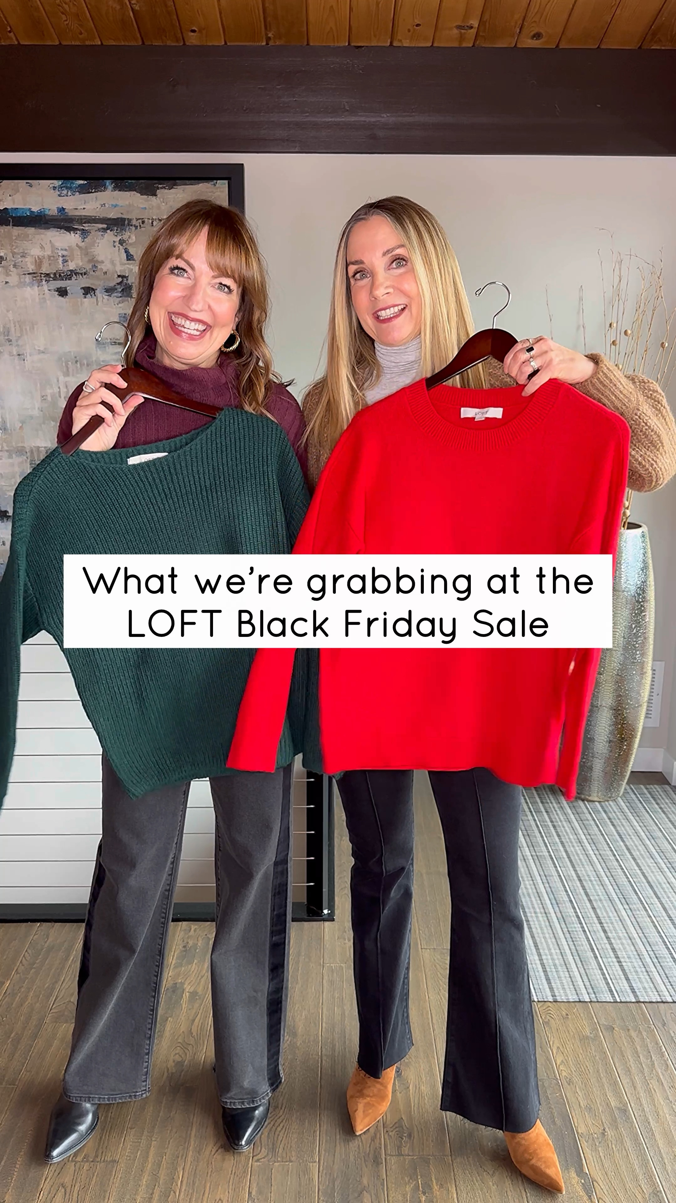 We love shopping Black Friday sales to find gifts for all the women on our lists… and gifts for ourselves!💁🏻‍♀️💁🏼‍♀️ @loft has the best Black Friday sales with incredible doorbuster deals on sweaters! 

Everyday crew, V-Neck and Boatneck sweaters are $25 and Mockneck styles are $29!! @loft has everything we need to look stylish this winter and beyond! 🎁 #ltkover40 #ltkholiday Christmas gift, red sweater, gifts for her

#LTKGiftGuide #LTKFindsUnder50 #LTKCyberWeek