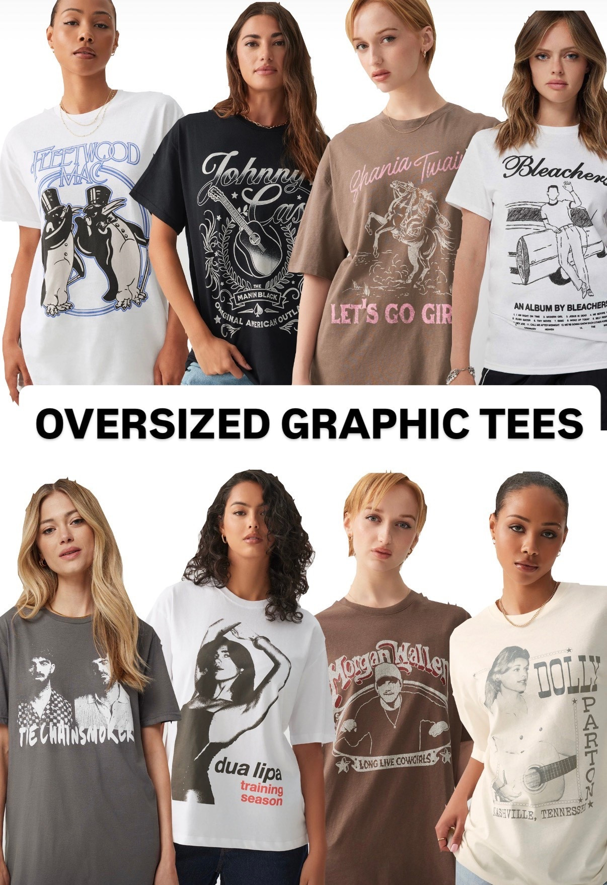 Oversized Graphic Tees under $15 - Dolly Parton - Fleetwood Mac - Shania Twain - Johnny Cash & more 

#LTKstyletip #LTKcanada #LTKmidsize