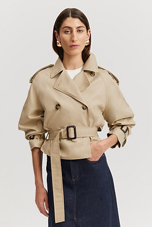 Cropped Trench Jacket | Country Road