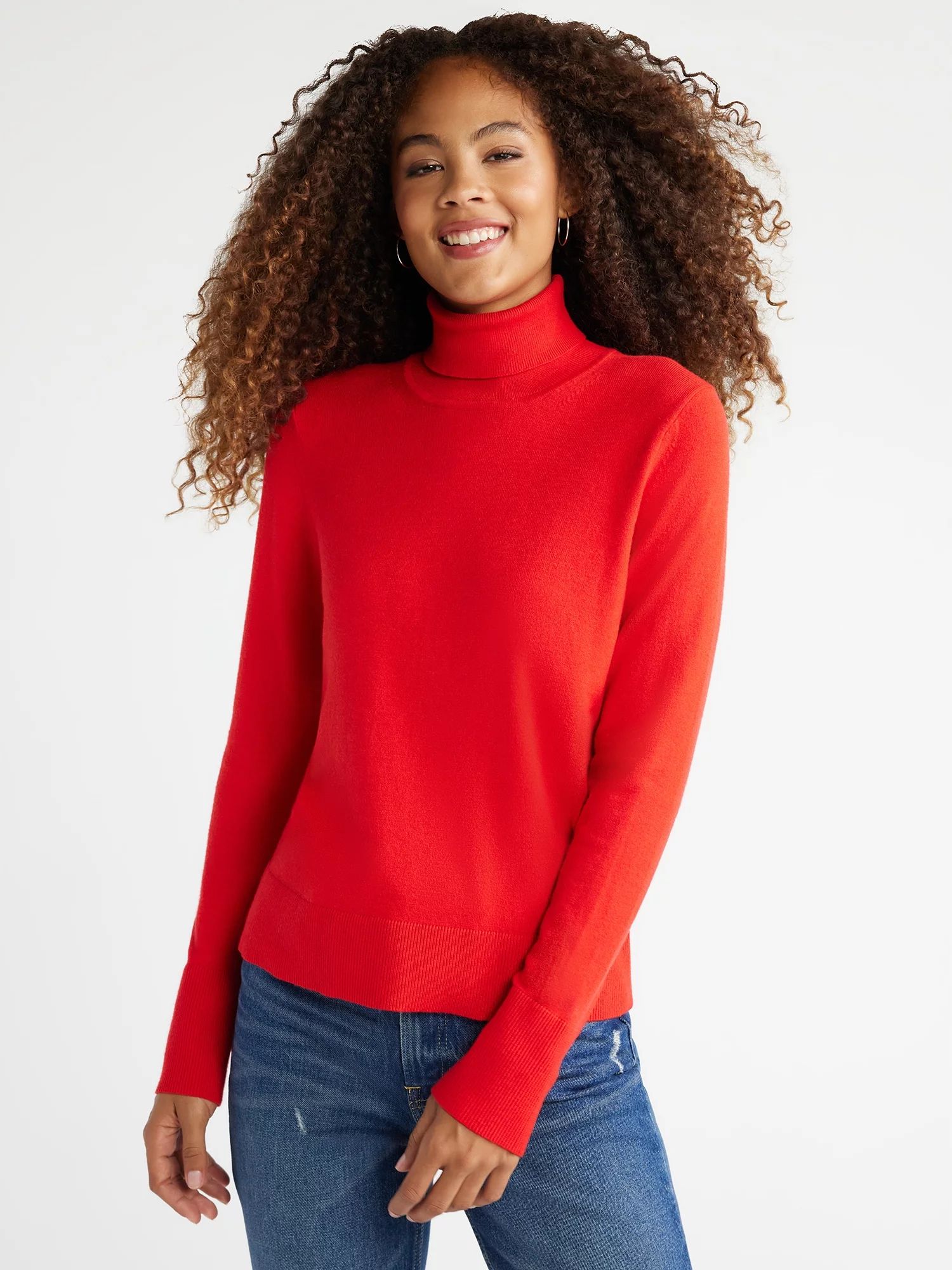 Free Assembly Women’s Turtleneck Sweater, Midweight, Sizes XS-XXXL | Walmart (US)