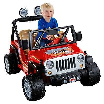 Fisher Price Power Wheels Realistic Jeep Wrangler 2 Seat Kid's Ride On Car, Red | eBay US