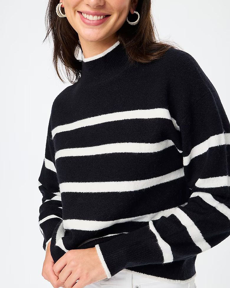 Mockneck sweater in extra-soft yarn | J.Crew Factory