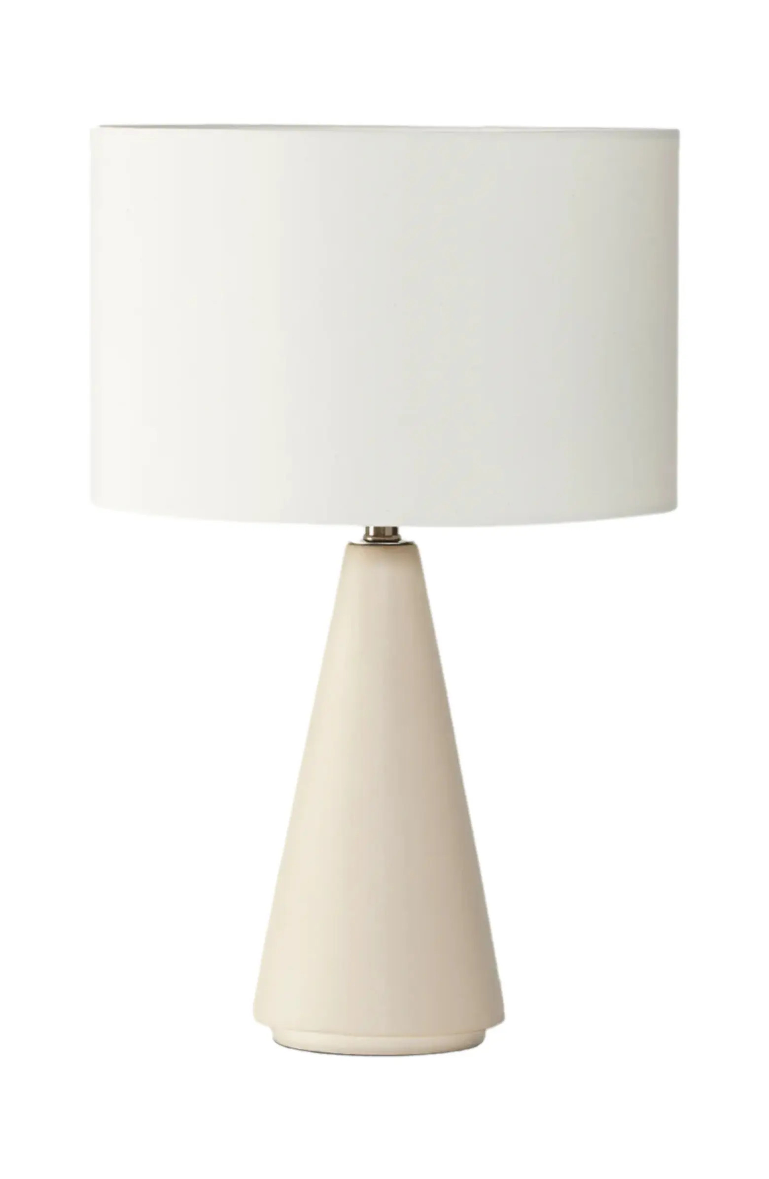 Brightech Nathaniel 20" Cement LED Table Lamp with Cream Cotton Drum Shade | Nordstrom | Nordstrom