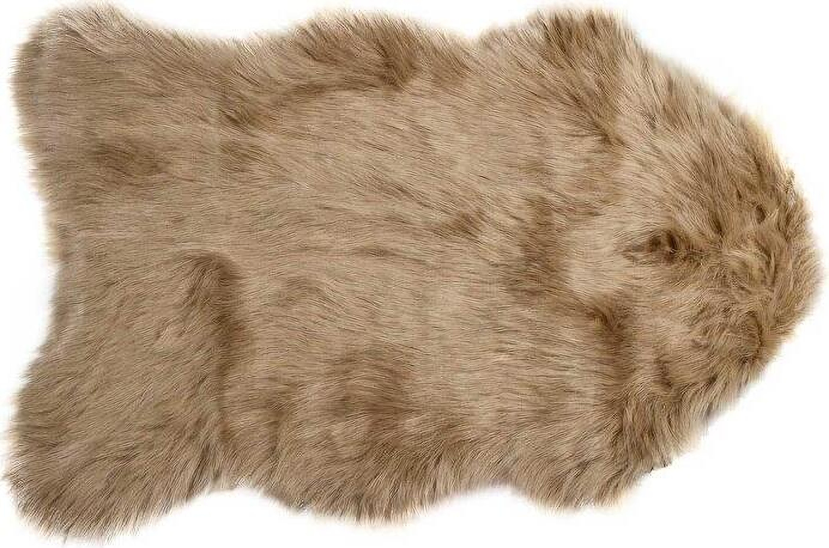 Homeroots Tan Sheepskin Area Rug 317164 | 1stopbedrooms