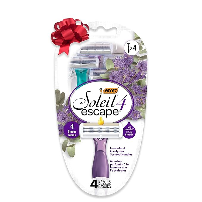 BIC Soleil Escape Women's Disposable 4-Blade Razors, Perfect Bikini Line Razor, Lavender & Eucaly... | Amazon (US)