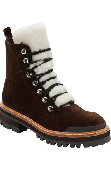 Izzie Genuine Shearling Lace-Up Boot | Nordstrom