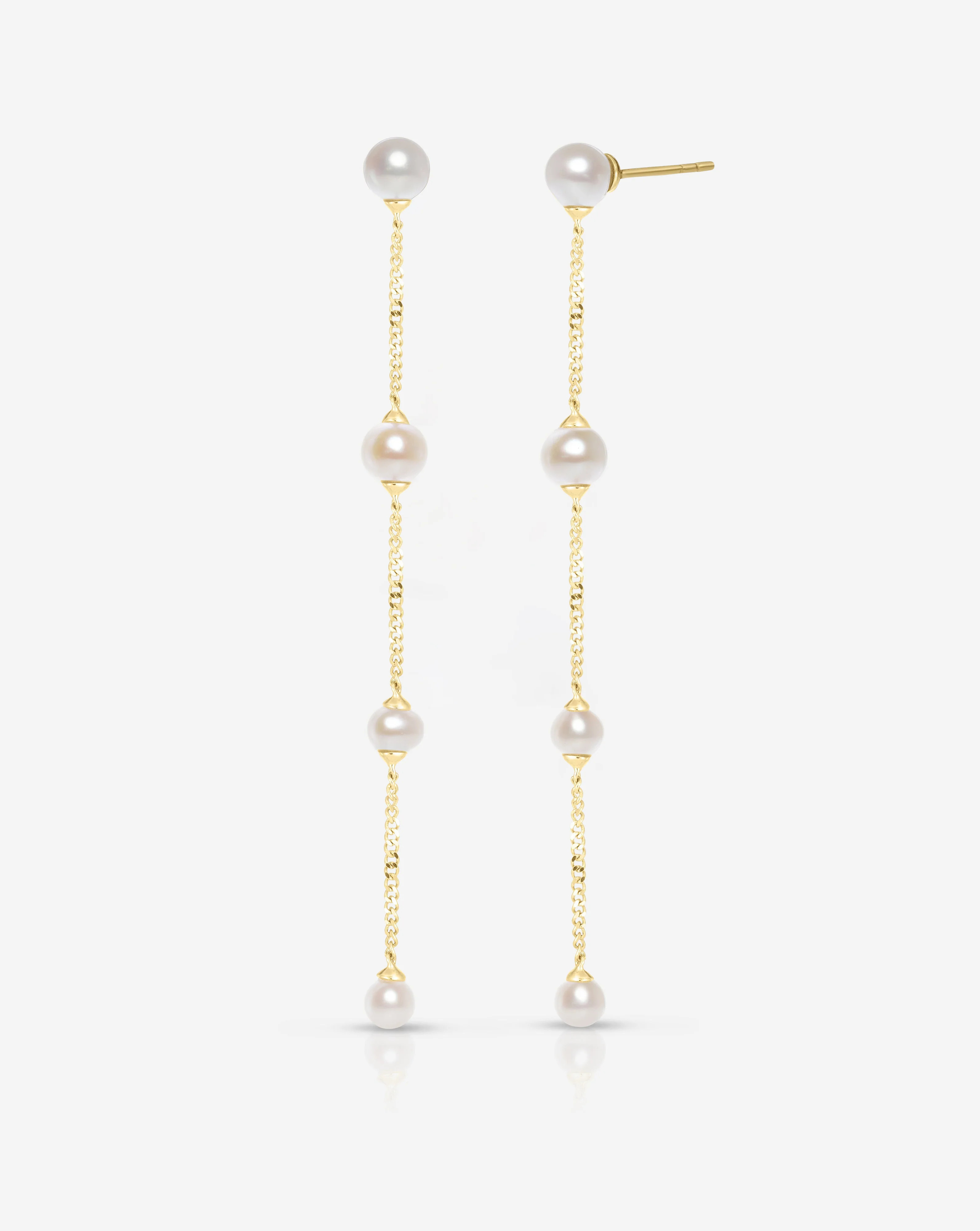 Pearl Station Drop Earrings | Ring Concierge