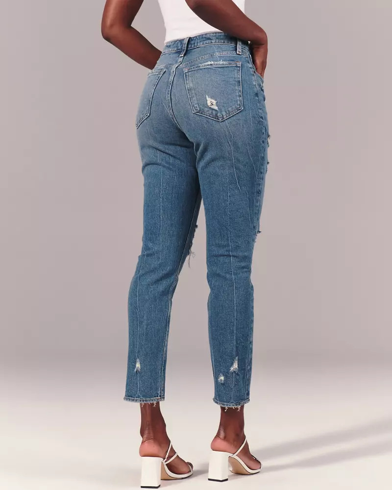 Curve Love High Rise Mom Jeans | Abercrombie & Fitch (US)