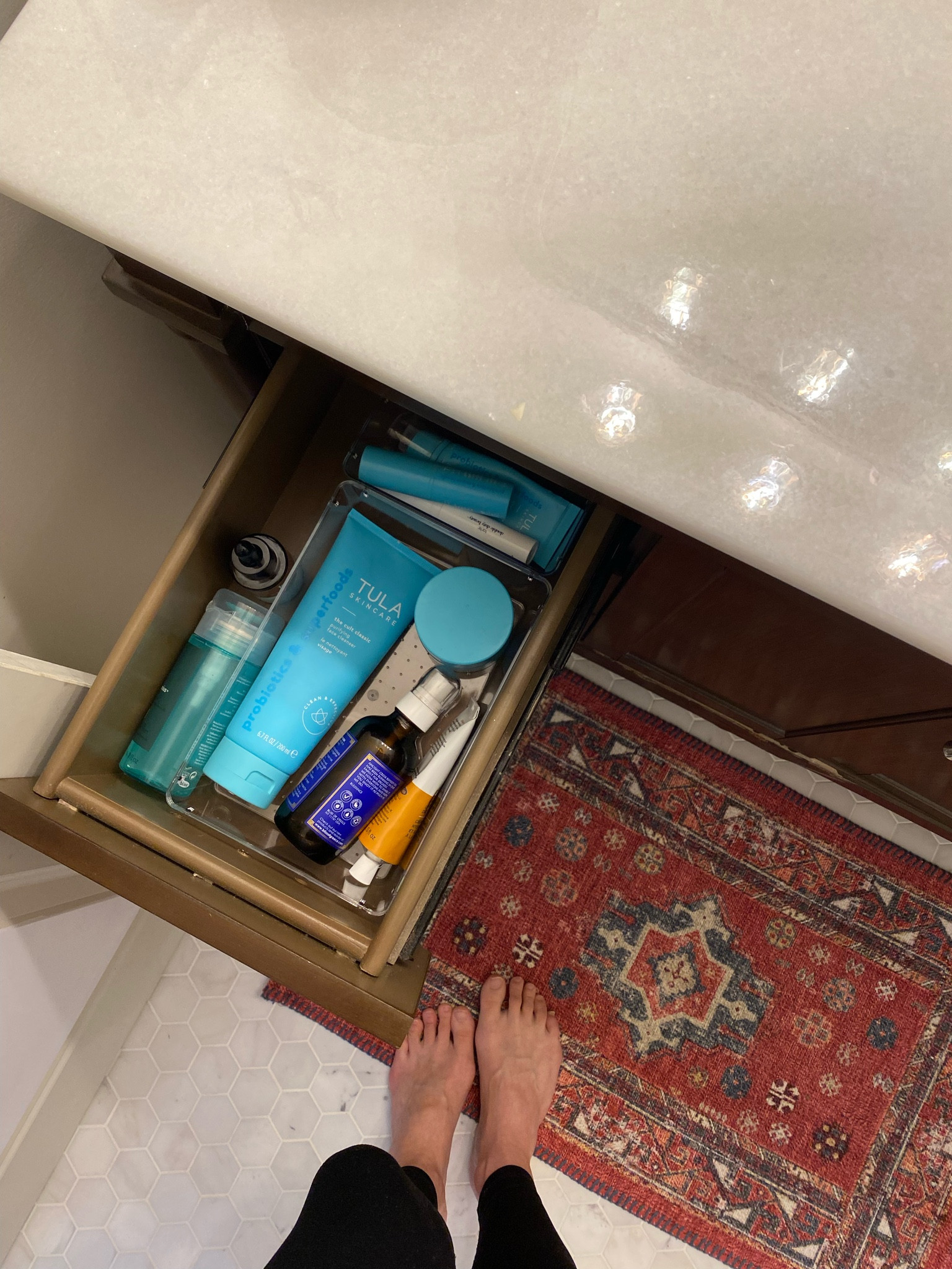 25 piece drawer organizers in various sizes. Vanity , rug and faucet linked as well

#LTKunder50 #LTKhome #LTKbeauty