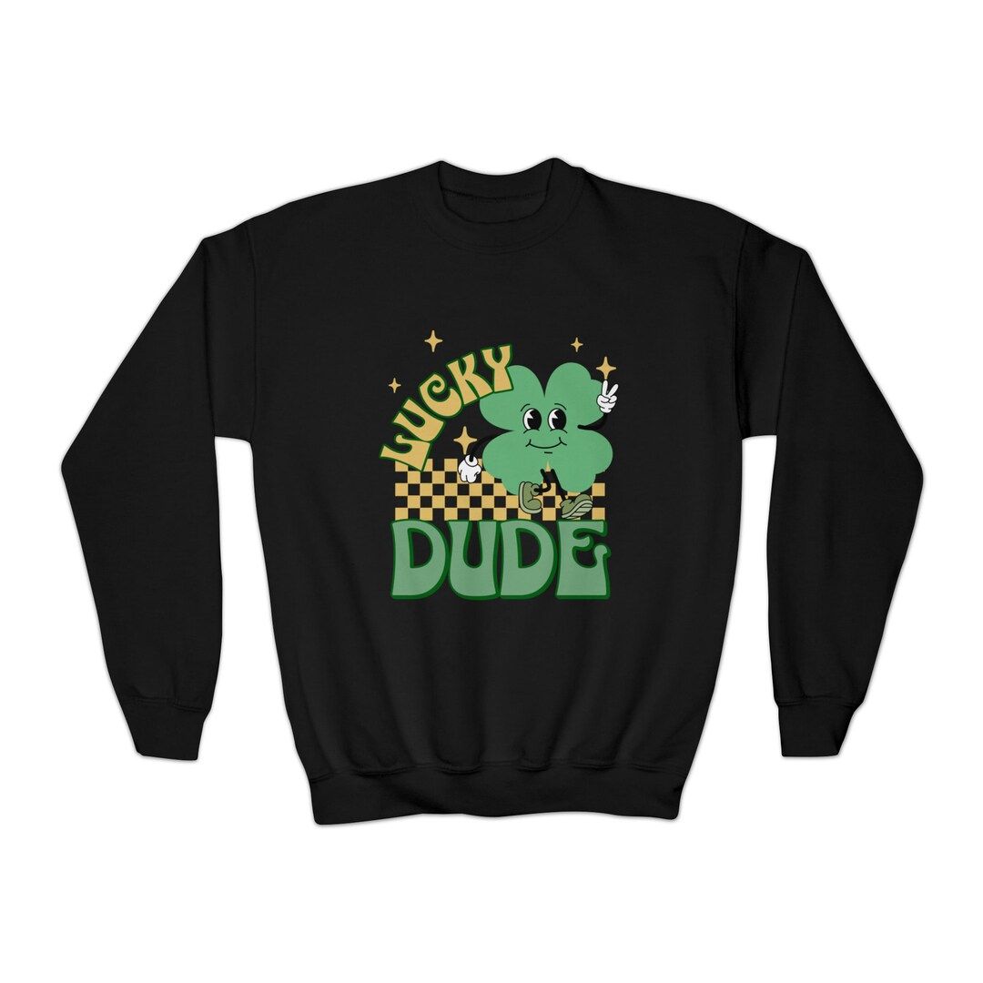 Lucky Dude St. Patrick's Day Boys Youth, Retro Vintage Crewneck Sweatshirt - Etsy | Etsy (US)