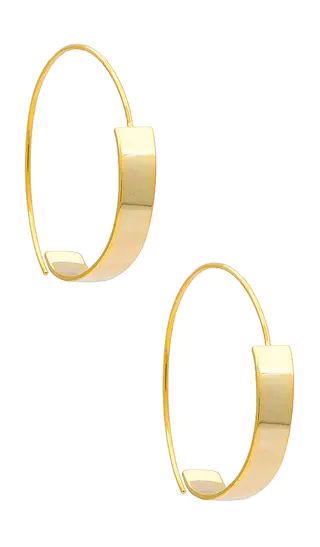 Mia Hoops in Gold | Revolve Clothing (Global)