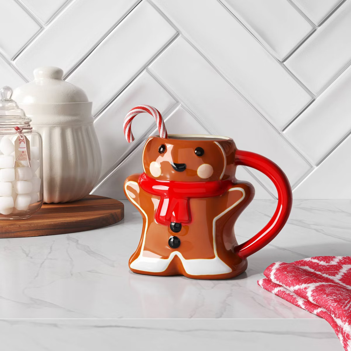 Christmas Earthenware Figural Gingerbread Man Mug - Wondershop™ | Target