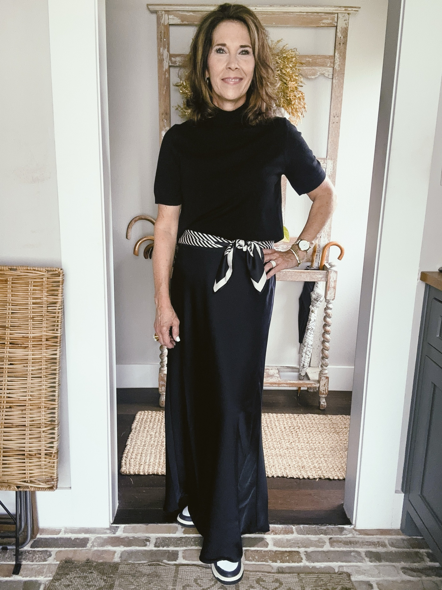 This silk skirt is so beautiful and versatile.

It can easily be dressed up or down.

It is machine washable and comes in 6 colors.

I have worn it with cowboy boots as well as tennis shoes.

You could also dress it up with a pair of heels. 

This would be perfect for the holidays!

Grab it while it’s still available. It won’t last long at this price. 

#falloutfits #silkskirt #holidaywear

#LTKWorkwear #LTKStyleTip #LTKOver40