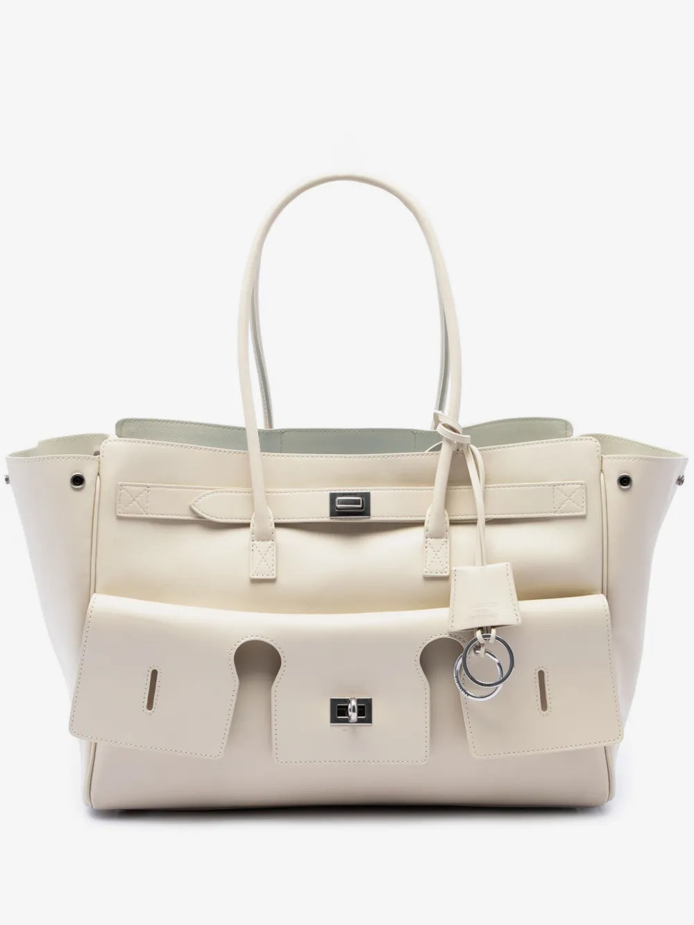 Balenciaga Pre-Owned 2011 Medium Smooth Calfskin Bel Air Carry All tote bag - White | Farfetch Global