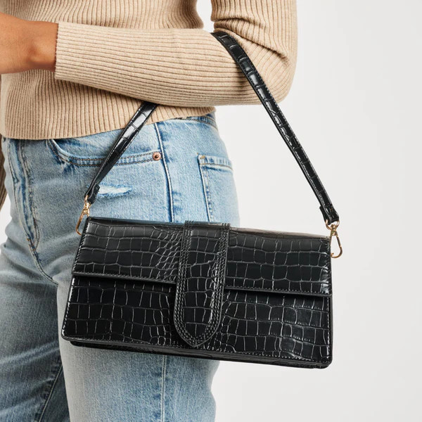 Violet - Croco Crossbody | Moda Luxe