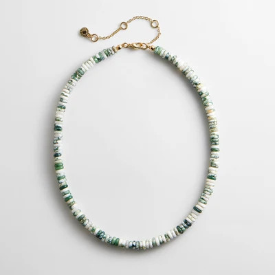 Amaris Semi-Precious Beaded Necklace - 6mm/Striped Agate | BaubleBar