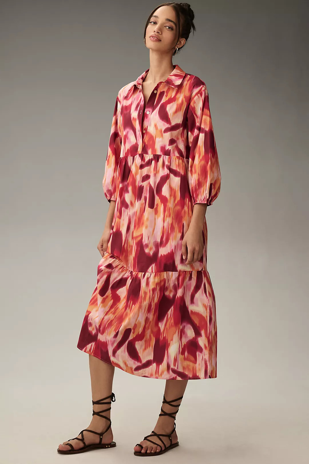 The Bettina Tiered Shirt Dress by Maeve | Anthropologie (US)