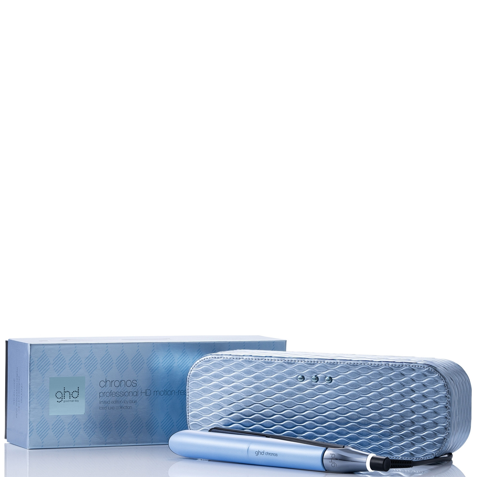 ghd Chronos Limited-Edition Gift Set with Hair Straightener in Icy Blue | LOOKFANTASTIC | Look Fantastic (UK)