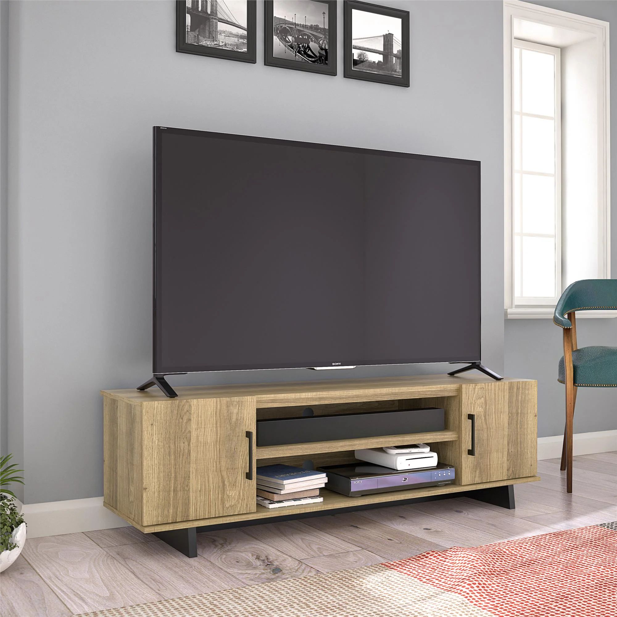 Ameriwood Home Southlander TV Stand for TVs up to 65" in Weathered Oak | Walmart (US)