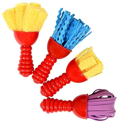 READY 2 LEARN Textured Art Tools - Set of 4 - Jumbo Paint Brushes for Toddlers and Kids - Set 2 -... | Amazon (US)