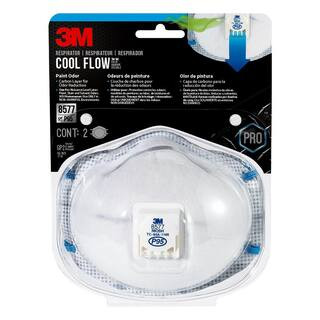 3M 8577 P95 Paint Odor Disposable Respirator Mask with Cool Flow Valve (2-Pack) 8577P2-DC-PS | The Home Depot