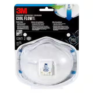3M 8577 P95 Paint Odor Disposable Respirator Mask with Cool Flow Valve (2-Pack) 8577P2-DC-PS | The Home Depot
