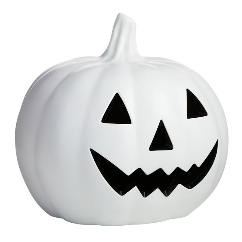 Halloween Jack-o'-Lantern White Blow Mold Pumpkin, 16" | At Home