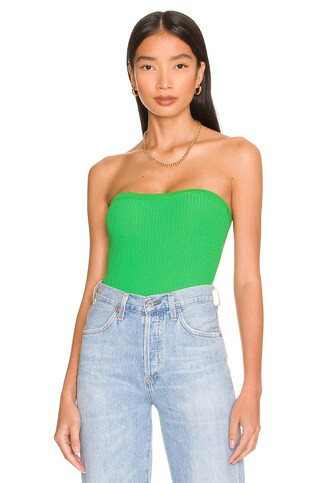 ALL THE WAYS Maiah Strapless Bodysuit in Kelly Green from Revolve.com | Revolve Clothing (Global)